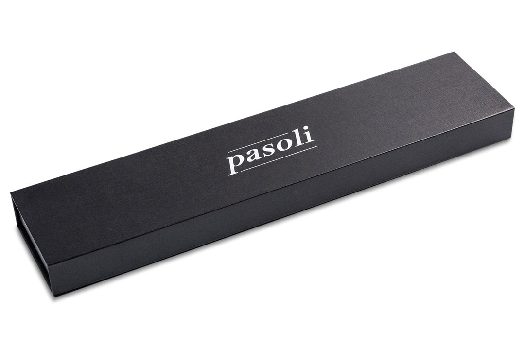 Edle pasoli Geschenkverpackung für Damastmesser und Küchenmesser.