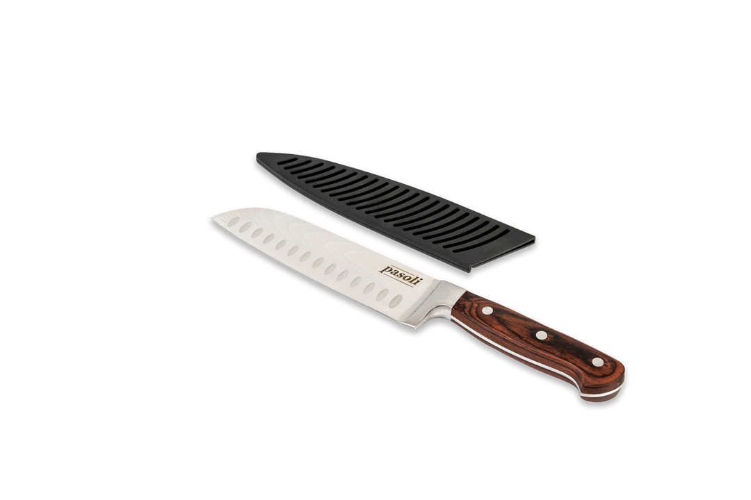 pasoli Santoku-Messer inkl. Klingenschutz