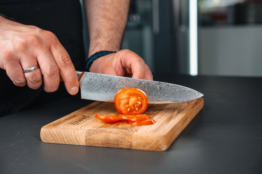pasoli Damast Chefmesser - hochwertiger Damaszenerstahl mit VG10 Kern - pasoli GmbH
