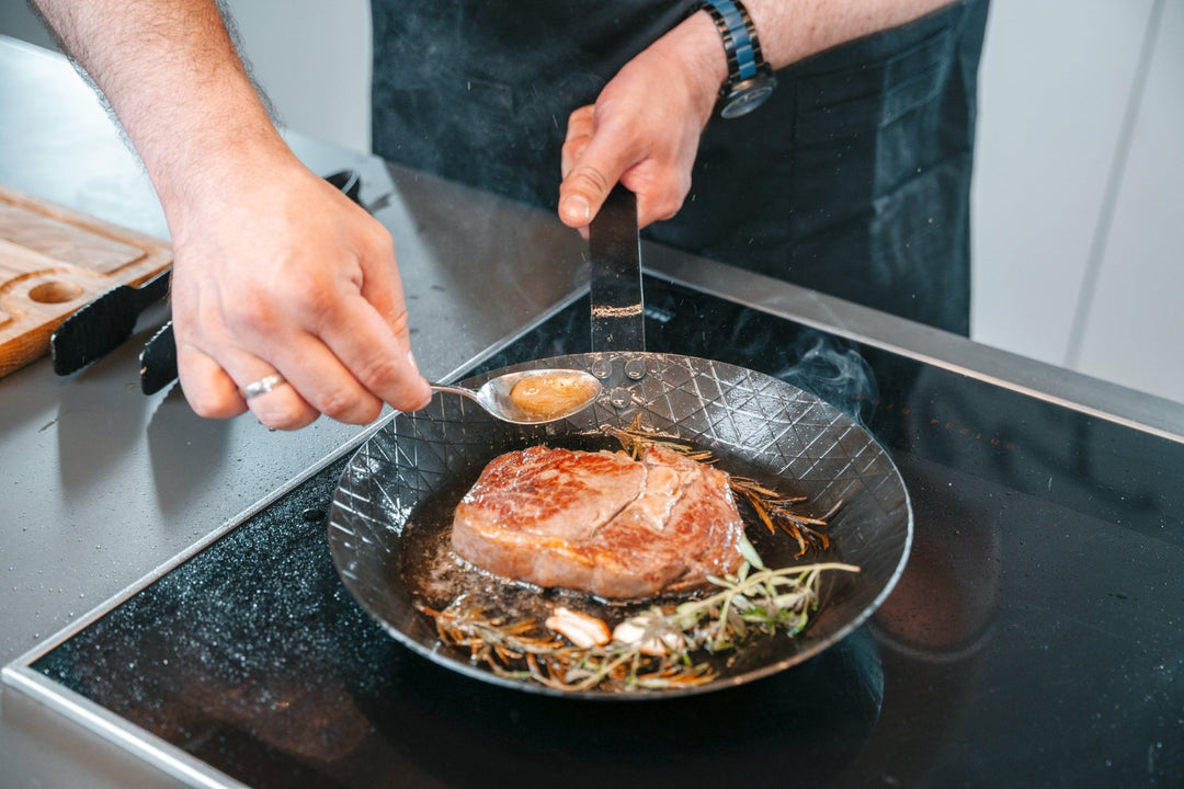 pasoli Steak Pfanne 28cm - Carbonstahl Bratpfanne für alle Herdarten - pasoli GmbH