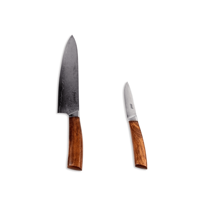 Unser pasoli Damast 2er Set "Chef" mit superscharfer VG10 - Klinge - pasoli GmbH