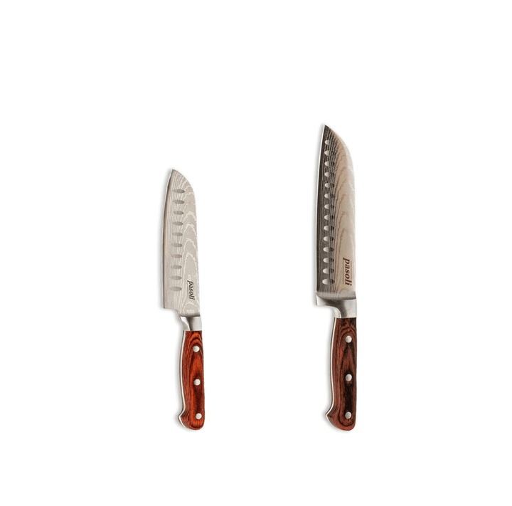 Unser pasoli Küchenmesser 2er Set "Santoku" aus Edelstahl - extrem scharf - pasoli GmbH