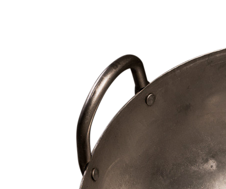 Mango de metal del wok pasoli