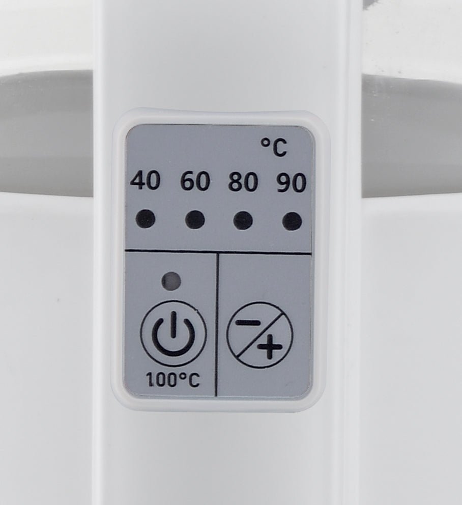 grossag Wasserkocher mit Glastopf & Temperatureinstellung, 1,7L - pasoli GmbH