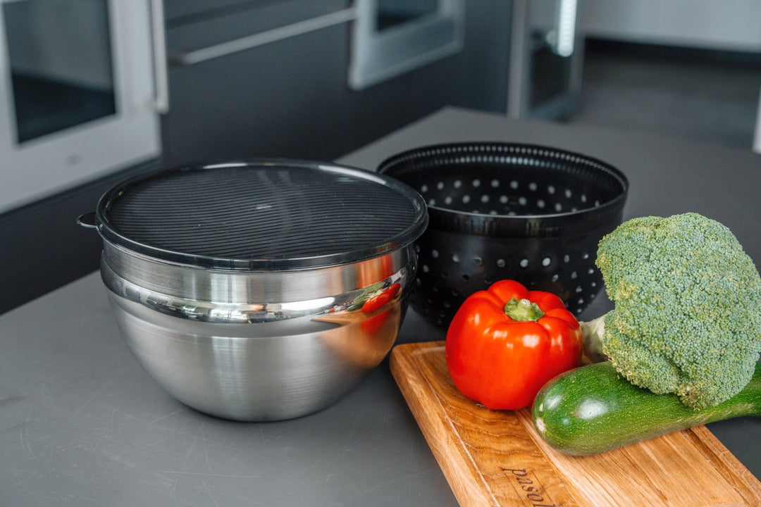 GSD Salatschleuder mit Seilzug - Salatschleuder aus hochwertigem Edelstahl - pasoli GmbH