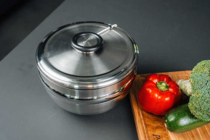 GSD Salatschleuder mit Seilzug - Salatschleuder aus hochwertigem Edelstahl - pasoli GmbH
