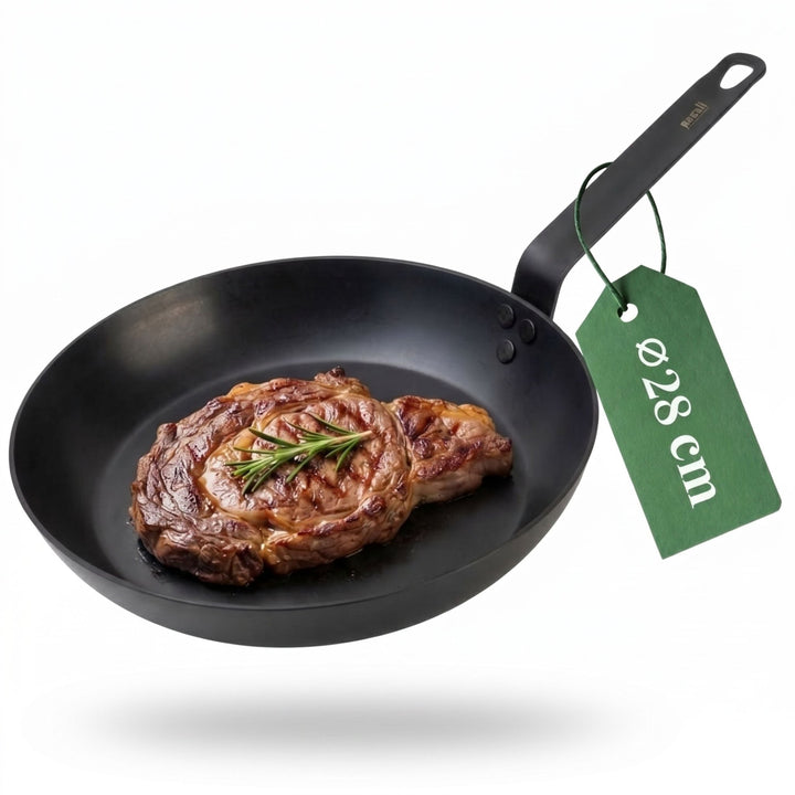 pasoli Bratpfanne 28cm - Carbonstahl Bratpfanne für alle Herdarten - pasoli GmbH