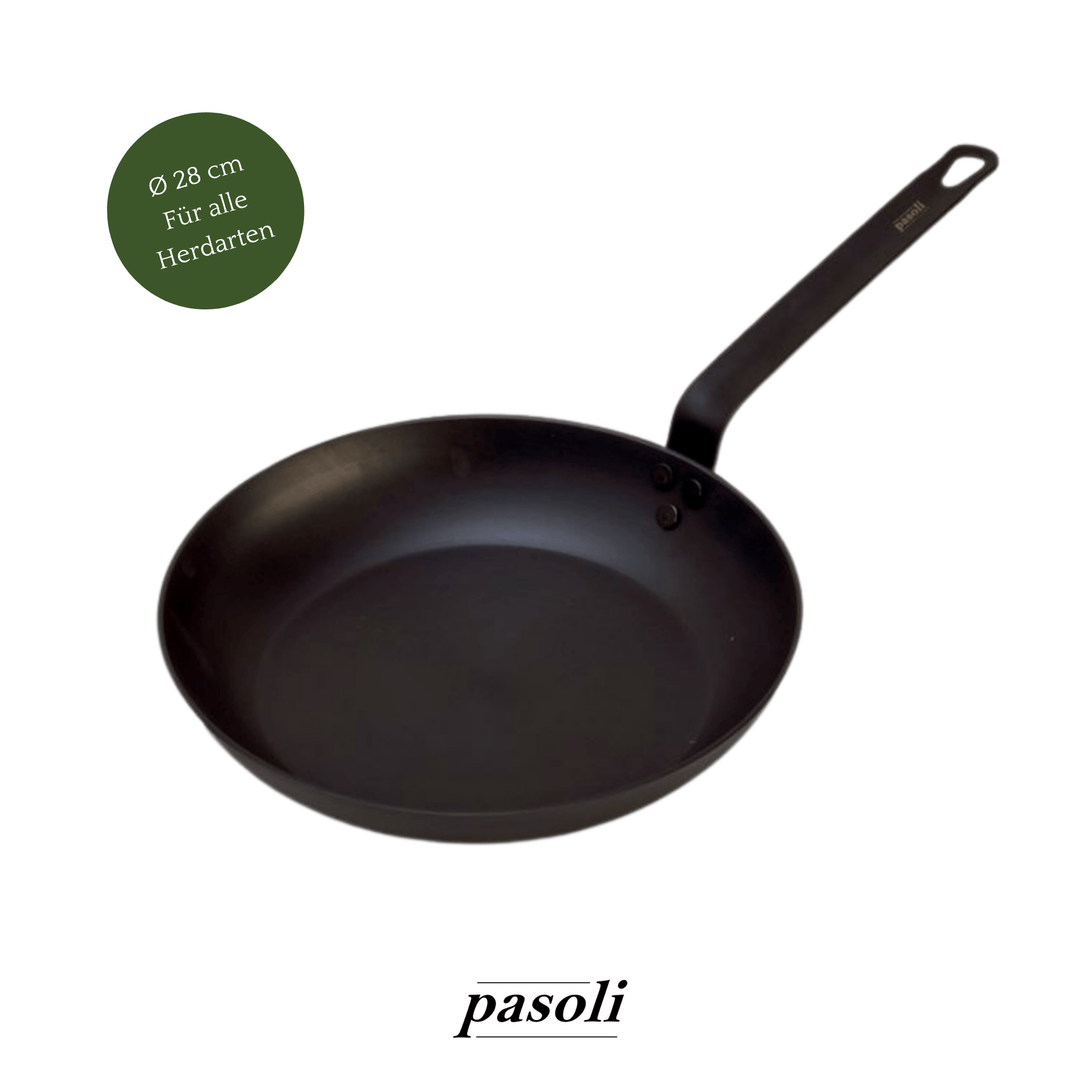 pasoli Bratpfanne 28cm - Carbonstahl Bratpfanne für alle Herdarten - pasoli GmbH