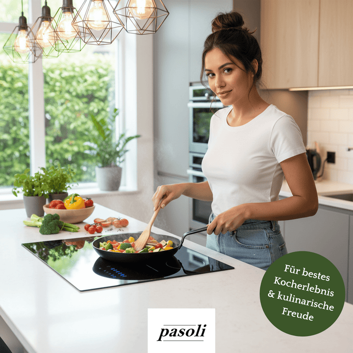 Sartén pasoli de 28 cm - Sartén de acero al carbono para todo tipo de cocinas - pasoli GmbH