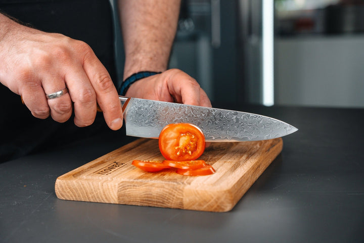 pasoli Damast Chefmesser - hochwertiger Damaszenerstahl mit VG10 Kern - pasoli GmbH