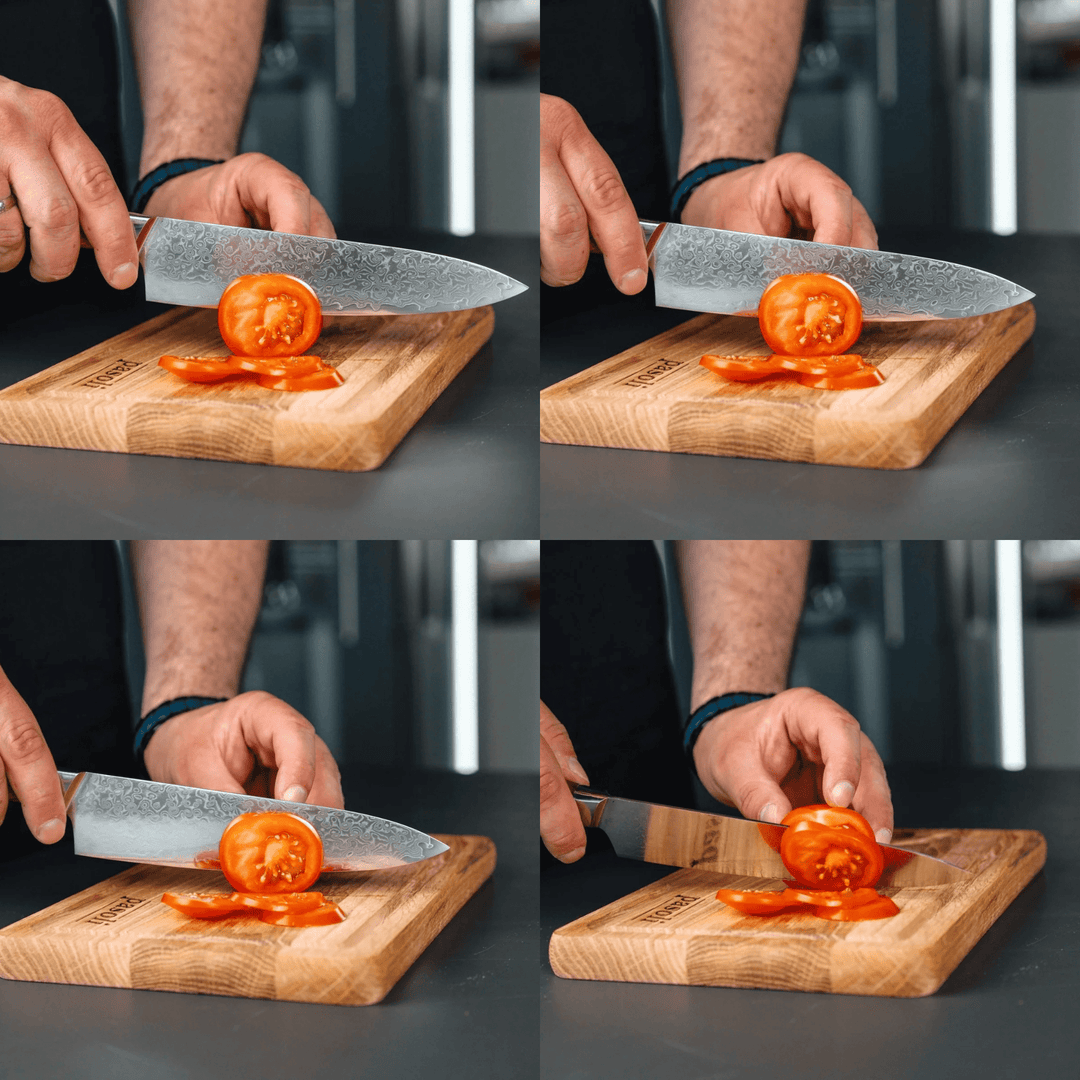 Cuchillo de chef de Damasco de pasoli - Acero de Damasco de alta calidad con núcleo VG10 - pasoli GmbH