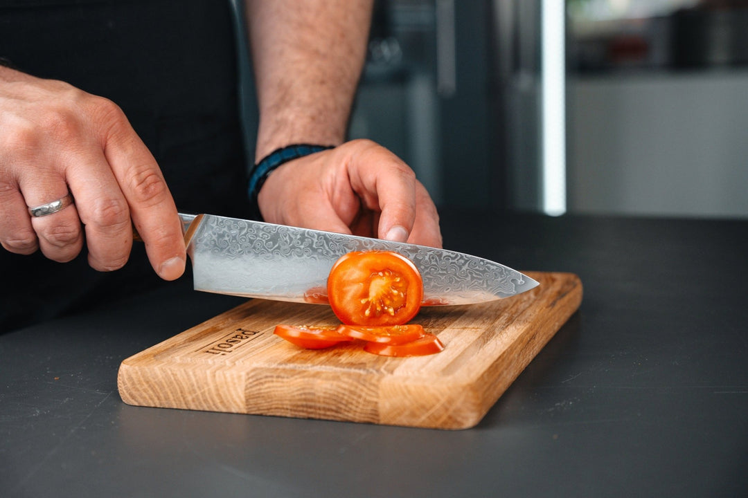 pasoli Damast Chefmesser - hochwertiger Damaszenerstahl mit VG10 Kern - pasoli GmbH
