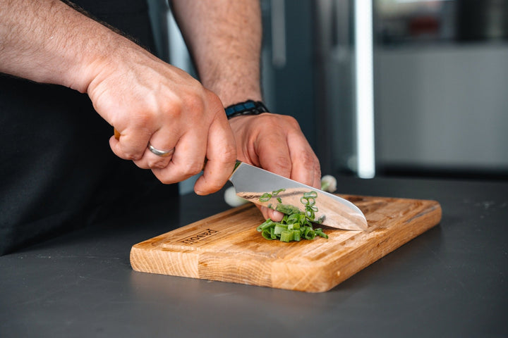 pasoli Damast Santoku - Messer - hochwertiger Damaszenerstahl mit VG10 Kern - pasoli GmbH