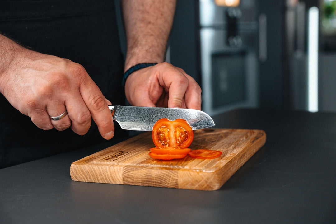 pasoli Damast Santoku - Messer - hochwertiger Damaszenerstahl mit VG10 Kern - pasoli GmbH