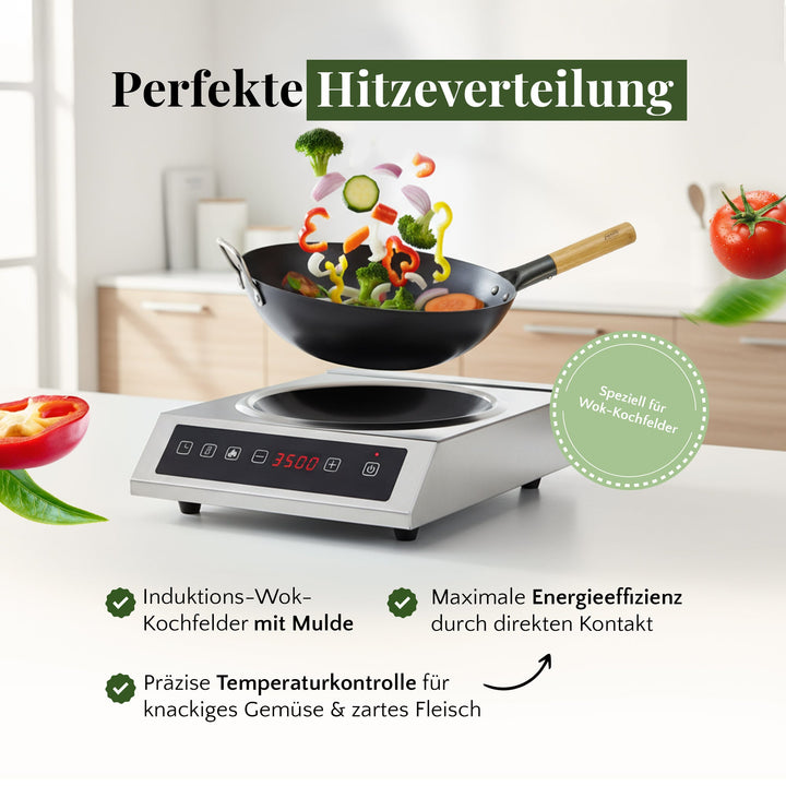 pasoli Wok rund eingebrannt - Carbonstahl für Gasherd - pasoli GmbH