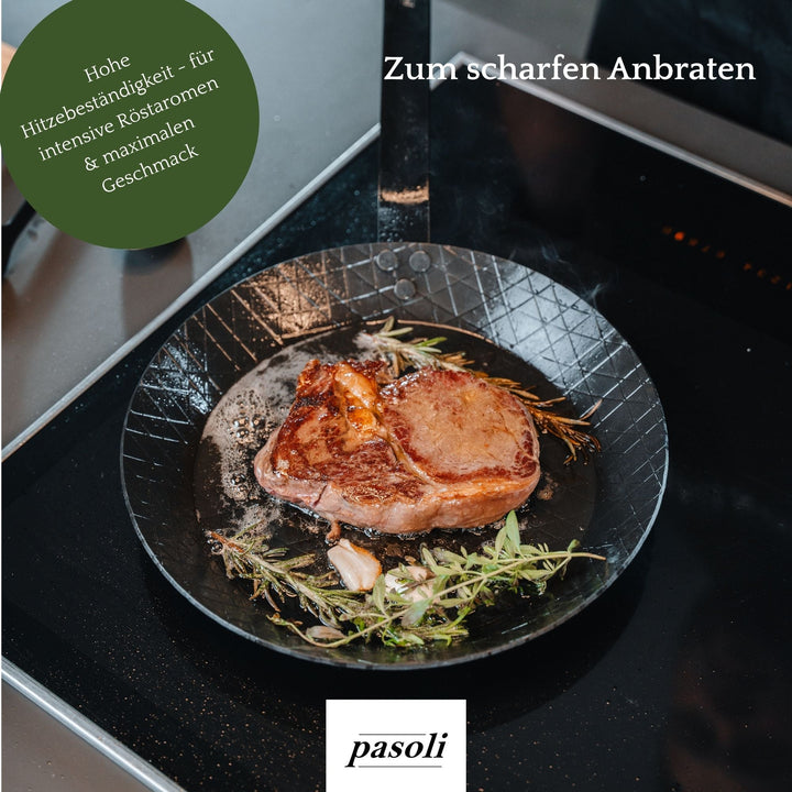 Steak pan made of carbon steel - pasoli GmbH