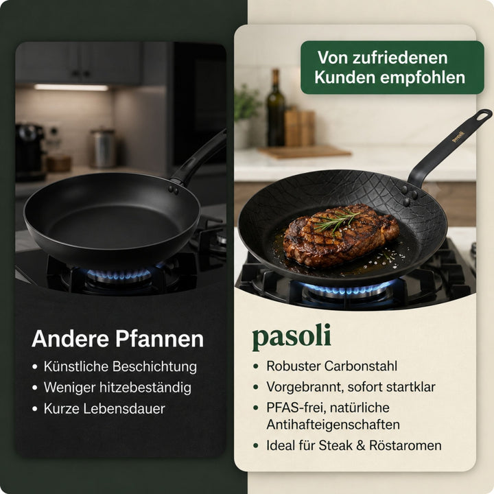 Steakpfanne aus Carbonstahl - pasoli GmbH